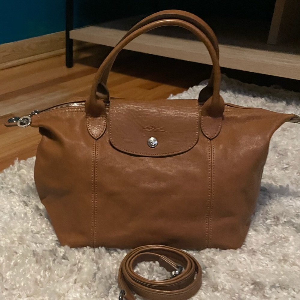 Longchamp Le Pliage Cuir- made in France